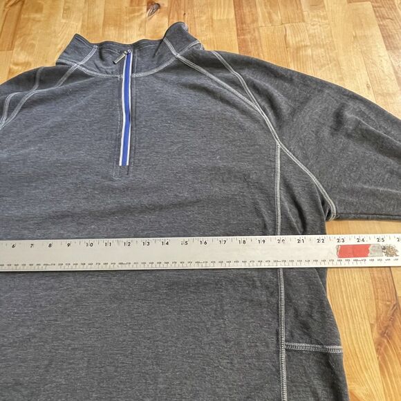 Tommy Bahama Sweater Firewall Core Half Zip Pullover Charcoal Size L - Picture 4 of 7